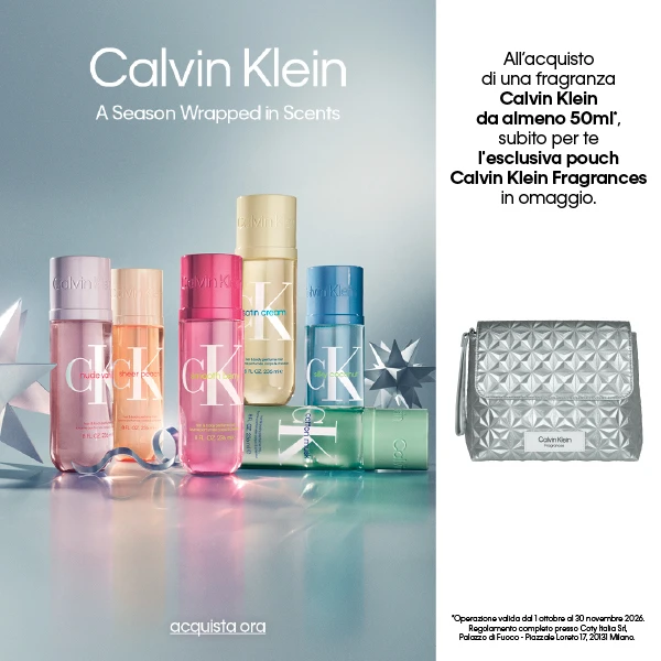 In regalo la pouch argento Calvin Klein